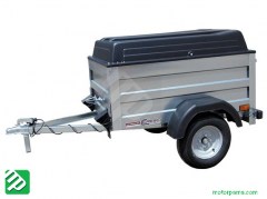 rimorchio trasporto cose Cresci H3 senza freni con copertura